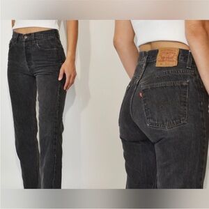 Vintage Levi’s 512 Black Denim Straight Leg Jeans